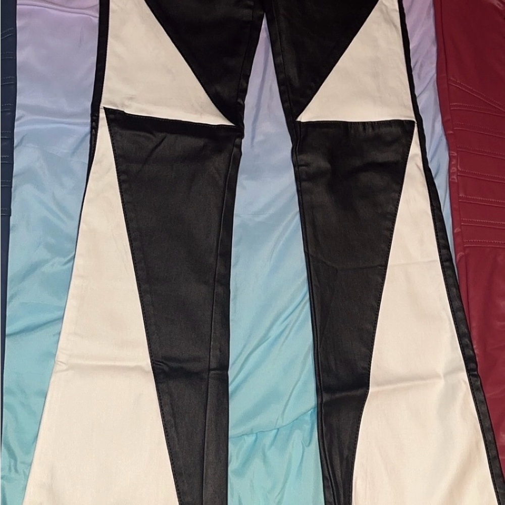 Black and White Geometric Pants